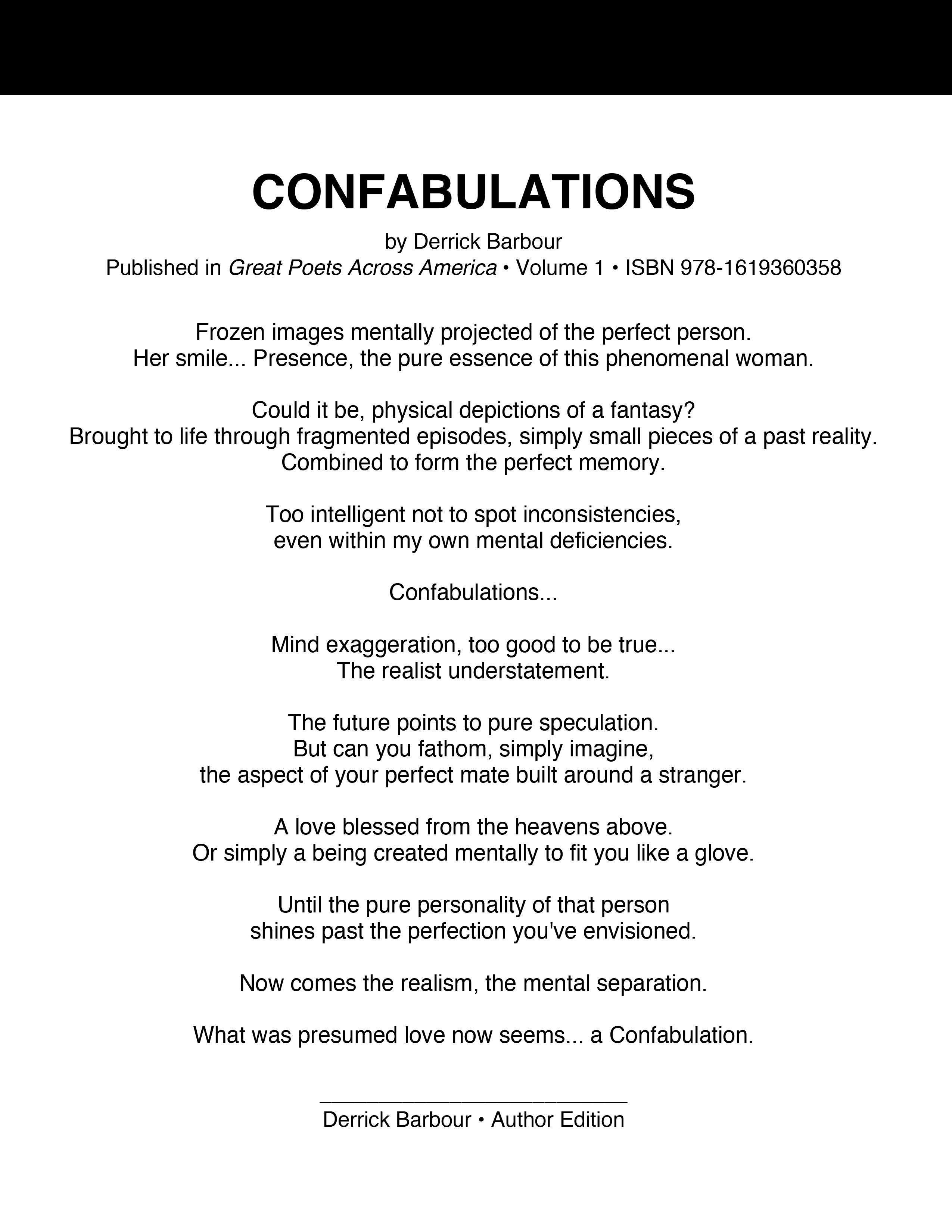 Confabulation published poem